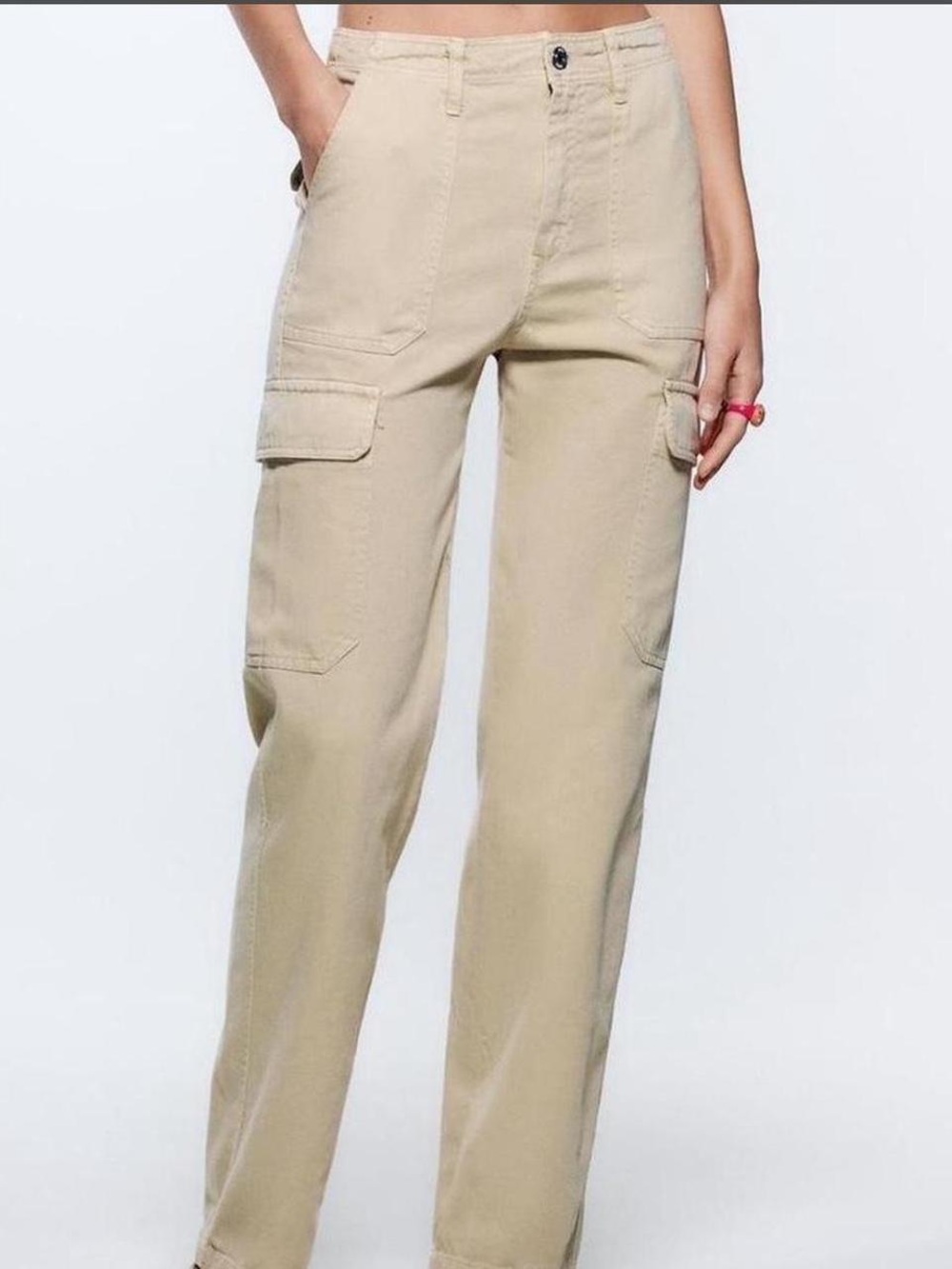 Beige Cargo Pants